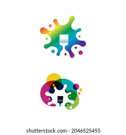 Paint Logo Template vector icon illustration design