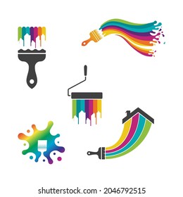 Paint Logo Template vector icon illustration design
