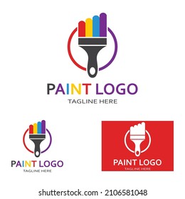 Paint Logo Template vector icon illustration design