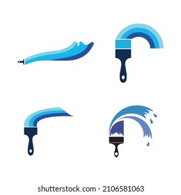 Paint Logo Template vector icon illustration design