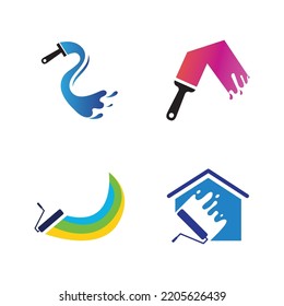 Paint Logo Template Vector Icon Illustration Stock Vector (Royalty Free ...