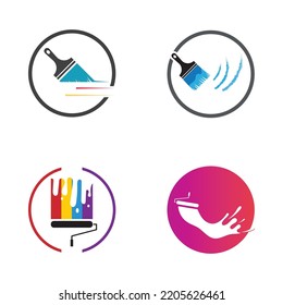 Paint Logo Template vector icon illustration design