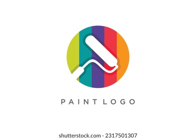 Paint logo vector design with modern idea