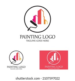 Paint Logo vector icon illustration 
