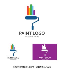 Paint Logo vector icon illustration 