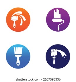Paint Logo vector icon illustration 