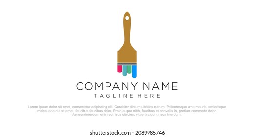 plantilla de icono del vector del logotipo de pintura