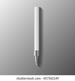 paint marker pen illustration. empty template of felt-tip pen without color. vector illustration. 