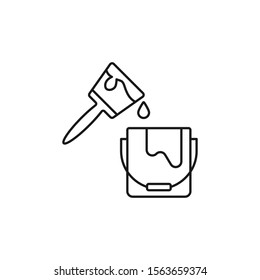 paint - minimal line web icon. simple vector illustration. concept for infographic, website or app.