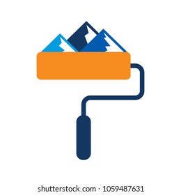 Paint Mountain Logo Icon Design