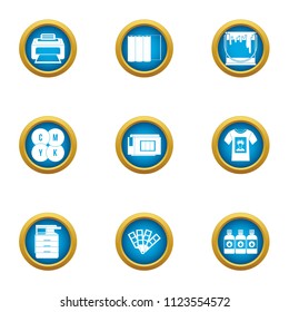 Paint over icons set. Flat set of 9 paint over vector icons for web isolated on white background