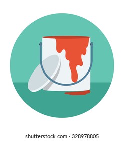 
Paint Pail Colored Vector Illustration
