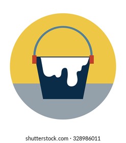 
Paint Pail Colored Vector Illustration
