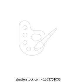 paint, painting, palette line illustration icon on white background