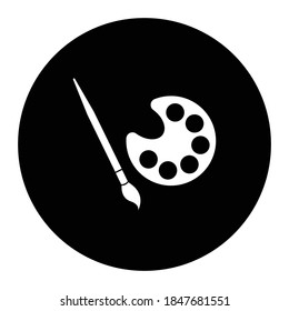 paint palette art icon vector 