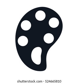 paint palette art icon vector illustration graphic design