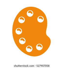 paint palette art icon vector illustration graphic design