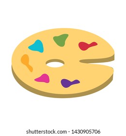 Paint palette art isolated symbol vector illustration graphic design