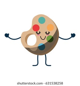 Paint palette cartoon