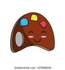 Paint palette cartoon