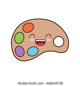 paint palette class school instrument icon. Isolated and flat illustration