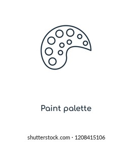 Paint palette concept line icon. Linear Paint palette concept outline symbol design. This simple element illustration can be used for web and mobile UI/UX.