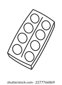 Paint palette for drawing flat icon. Vector illustration