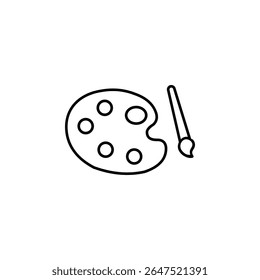 paint palette, drawing, tool, brush icon