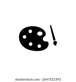 paint palette, drawing, tool, brush icon