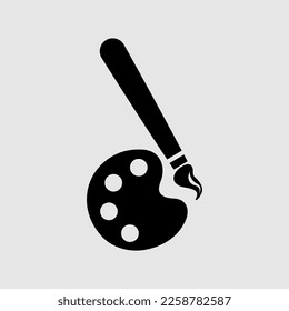 Icono de vector plano de la paleta de pintura. ilustración de estilo de moda sobre fondo blanco..eps