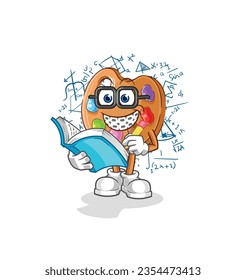 the paint palette geek cartoon. cartoon mascot vector