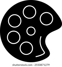 Design do ícone do vetor de glifos da paleta de pintura