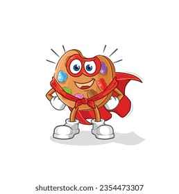 el vector de héroes de paleta de pintura. personaje de caricatura