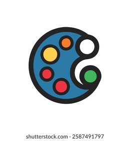 Paint Palette Icon for Creative Learning