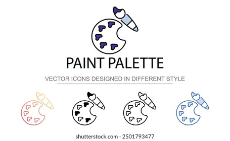 Paint Palette icon design with white background stock illustration