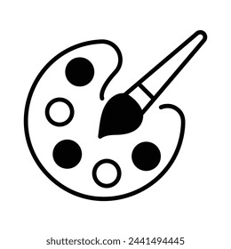 Paint Palette icon editable stock vector illustration