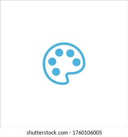 paint palette icon flat vector logo design trendy illustration signage symbol graphic simple