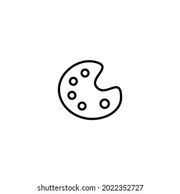 paint palette icon, paint palette sign  vector