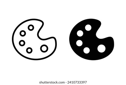 paint palette icon, paint palette sign  vector