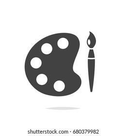 Paint palette icon vector