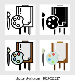 Paint palette icon vector design in filled, thin line, outline and flat style.