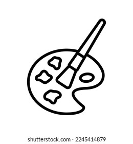 paint palette icon vector design template in white background