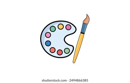 Paint palette icon vector design for use.