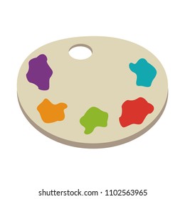 Paint palette isolated