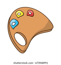Paint palette isolated