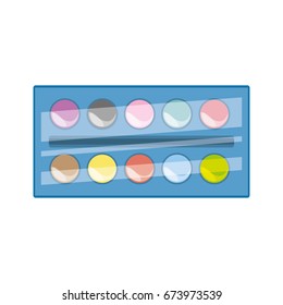 Paint palette isolated
