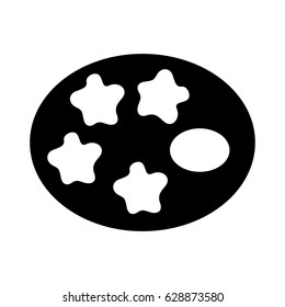 paint palette isolated icon