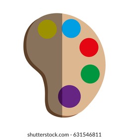paint palette isolated icon