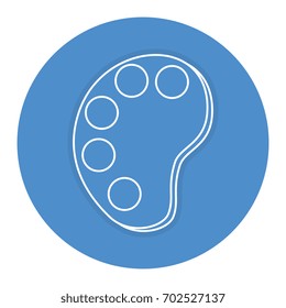 paint, palette isolated icon
