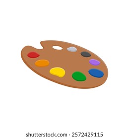 Paint Palette, Kindergarten Vector Illustration